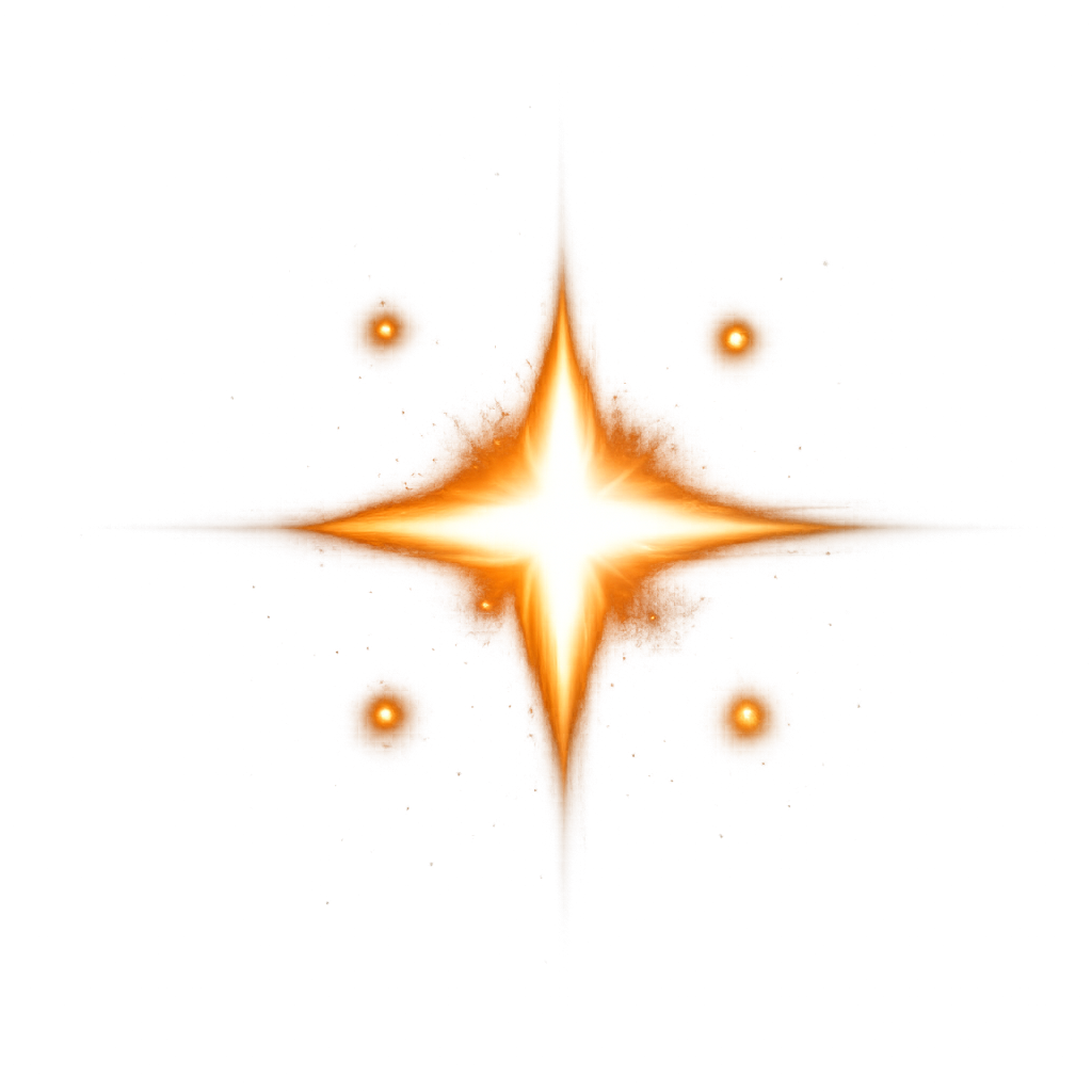 Home golden star with surrounding orbs